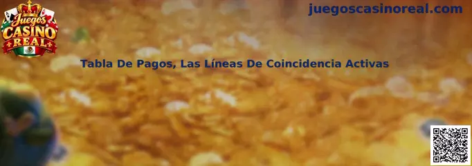 Diagrama interactivo sobre tabla de pagos, las líneas de coincidencia activas e interpretación de combinaciones en Juegos Casino Real