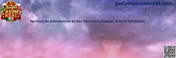 Opciones de autenticación en dos pasos para proteger el perfil del usuario